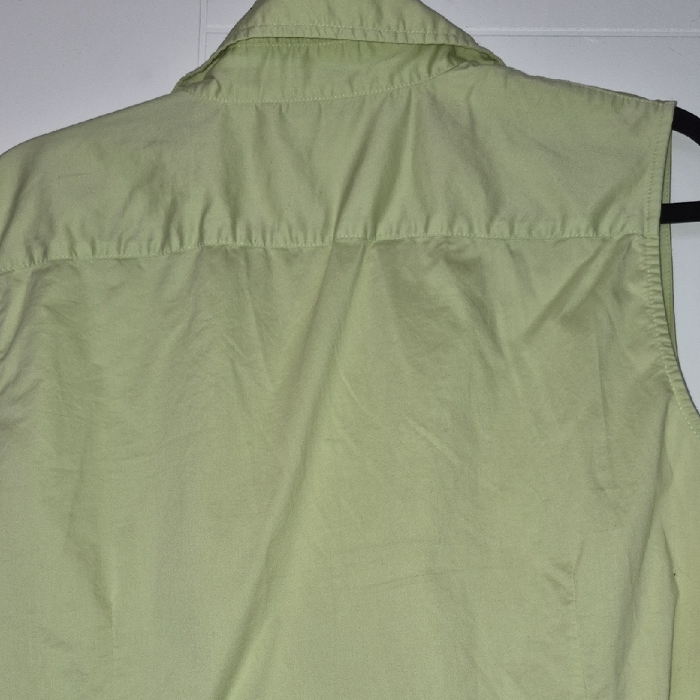 Rickis Pale Lime Sleeveless Wrap-Front Blouse - Picture 7 of 8